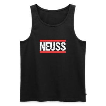 Neusserin Neusser Neuss - Männer Premium Bio Tank Top - Schwarz - Vorne - Michal (187cm)