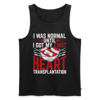 Heart transplant - Men's Premium Organic Tank Top - black - Front - Michal (187cm)