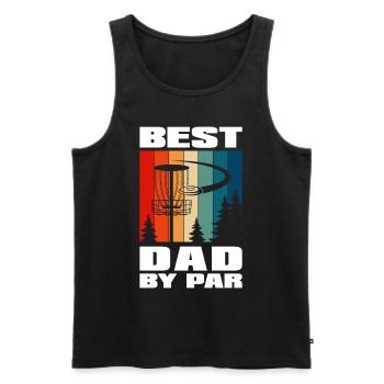 Meilleur papa par - Débardeur bio Premium Homme - noir - Devant - Michal (187cm)