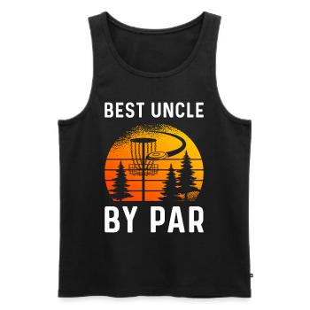 Uncle By Par - Männer Premium Bio Tank Top - Schwarz - Vorne - Michal (187cm)