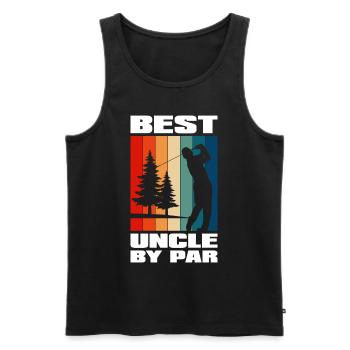 Uncle By Par - Männer Premium Bio Tank Top - Schwarz - Vorne - Michal (187cm)