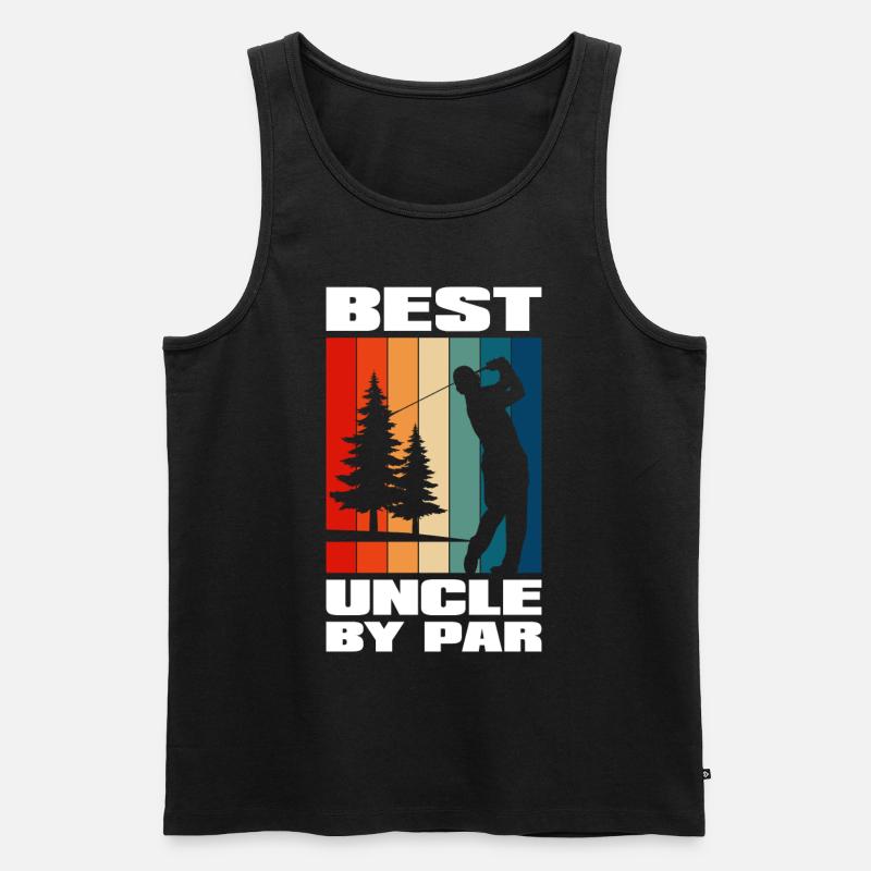 Uncle By Par - Männer Premium Bio Tank Top - Schwarz
