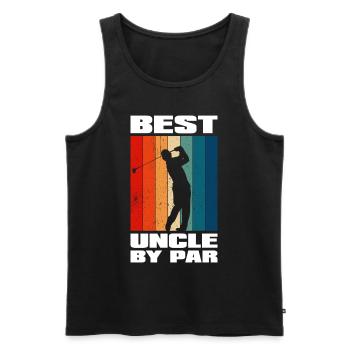 Uncle By Par - Männer Premium Bio Tank Top - Schwarz - Vorne - Michal (187cm)
