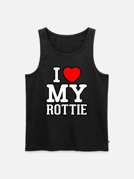 I love my Rottie - Men's Premium Organic Tank Top - black