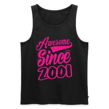 Awesome Since 2001 - Männer Premium Bio Tank Top - Schwarz - Vorne - Michal (187cm)