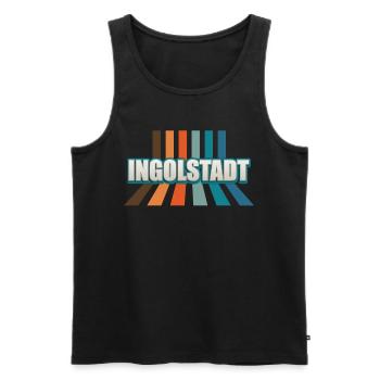 Ingolstadt resident Ingolstadt - Men's Premium Organic Tank Top - black - Front - AI Model Male 178 light (178cm)