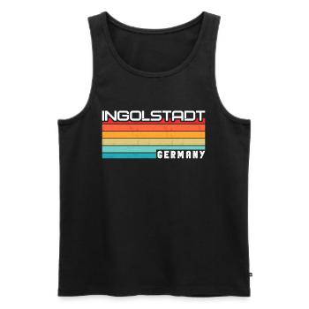 Ingolstadt resident Ingolstadt - Men's Premium Organic Tank Top - black - Front - AI Model Male 178 light (178cm)