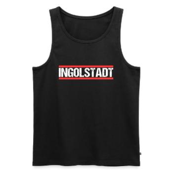 Ingolstädterin Ingolstädter Ingolstadt - Männer Premium Bio Tank Top - Schwarz - Vorne - AI Model Male 178 light (178cm)