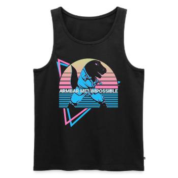 Lustiges Jiu Jitsu BJJ Retro - Männer Premium Bio Tank Top - Schwarz - Vorne - Michal (187cm)