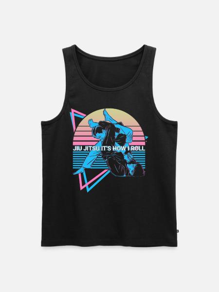 Funny Jiu Jitsu Retro - Men's Premium Organic Tank Top - black