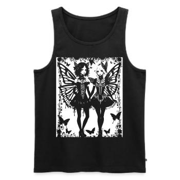 Fairycore Aesthetics Skeleton Fairy Goth Grunge G - Men's Premium Organic Tank Top - black - Front - AI Model Male 178 light (178cm)