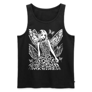 Fairycore Aesthetics Grunge Skeleton Fairy Goth G - Men's Premium Organic Tank Top - black - Front - Michal (187cm)