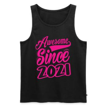 Awesome Since 2021 - Men's Premium Organic Tank Top - black - Front - AI Model Male 178 light (178cm)