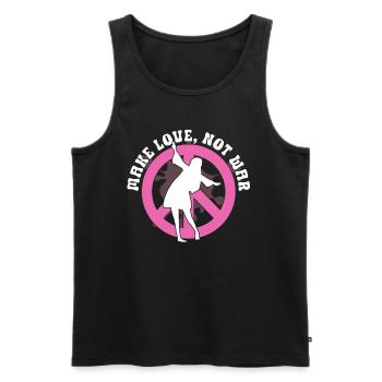 Hippie Peace Zeichen Frieden Blumen Blumenkind - Männer Premium Bio Tank Top - Schwarz - Vorne - AI Model Male 178 light (178cm)