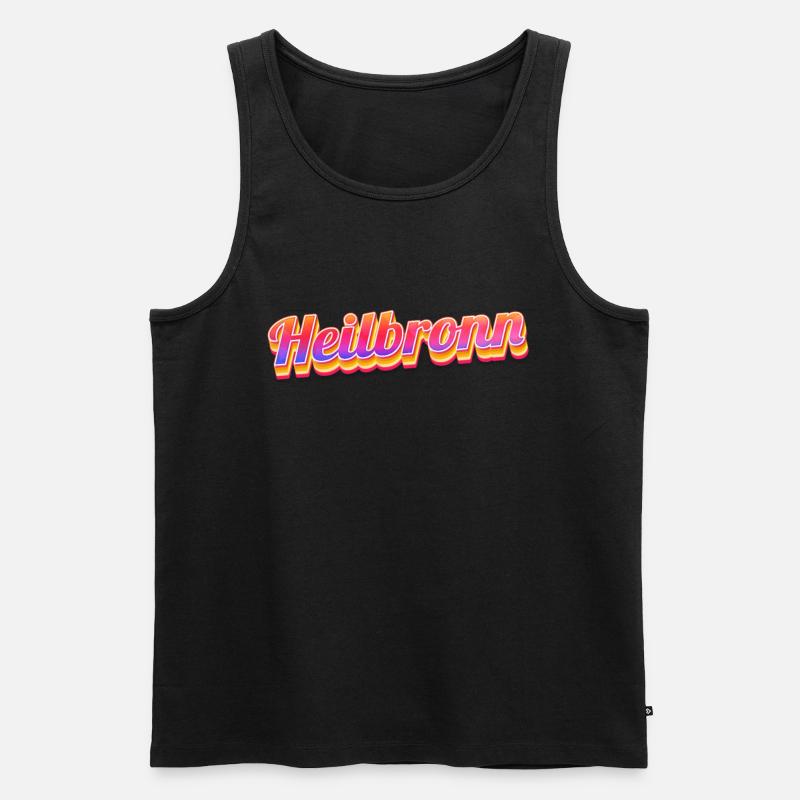 Heilbronnerin Heilbronner Heilbronn - Männer Premium Bio Tank Top - Schwarz