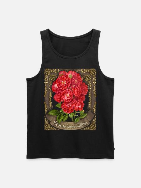 Antike Rose, botanische Rose, Vintage Rosen - Männer Premium Bio Tank Top - Schwarz
