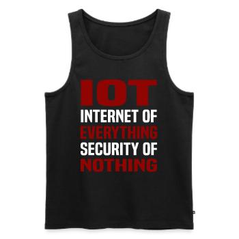 Internet Des Objets IOT Programmeur Admin IT - Débardeur bio Premium Homme - noir - Devant - AI Model Male 178 light (178cm)