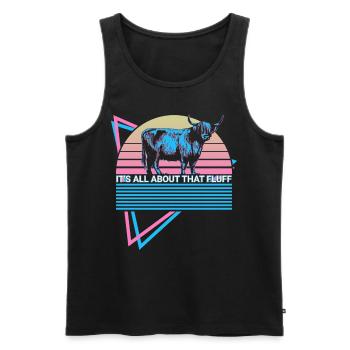 Viehzucht Retro - Männer Premium Bio Tank Top - Schwarz - Vorne - Michal (187cm)