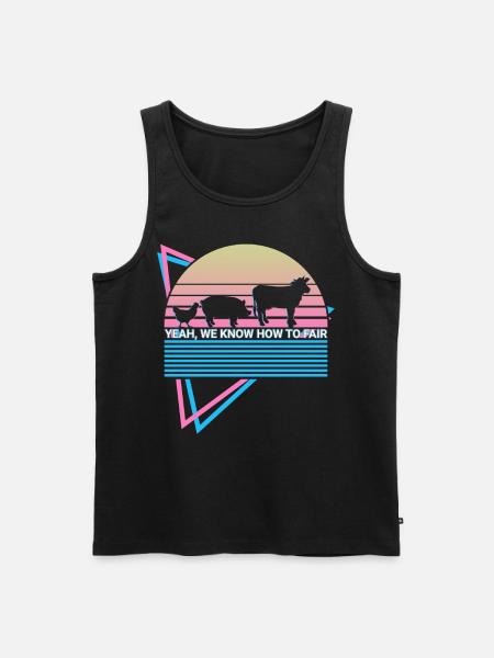 Livestock Retro - Men's Premium Organic Tank Top - black