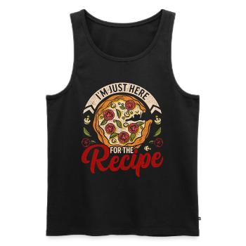 Pizza Maker Pizza Recipe - Men's Premium Organic Tank Top - black - Front - AI Model Male 178 light (178cm)