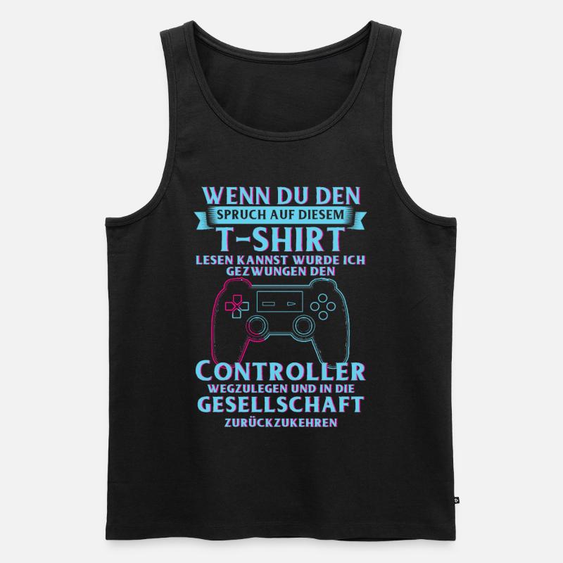 Zocken - Männer Premium Bio Tank Top - Schwarz