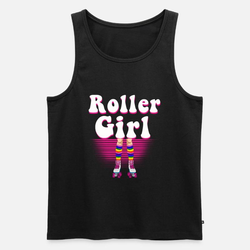 Inline Skater - Männer Premium Bio Tank Top - Schwarz