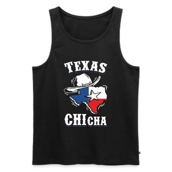 Texas - Männer Premium Bio Tank Top - Schwarz - Vorne - AI Model Male 178 light (178cm)
