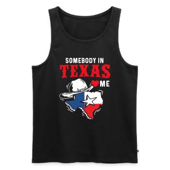 Texas Geschenk Huston Austin Dallas El Paso Rodeo - Männer Premium Bio Tank Top - Schwarz - Vorne - AI Model Male 178 light (178cm)
