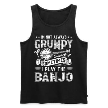 Banjo - Männer Premium Bio Tank Top - Schwarz - Vorne - Michal (187cm)