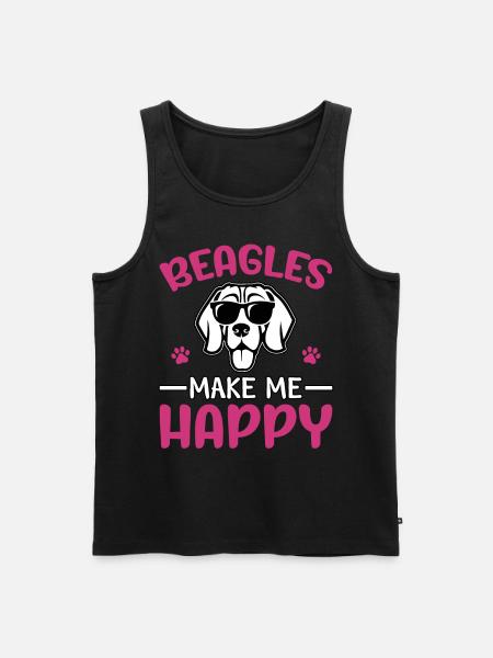 Beagles make me happy - Men's Premium Organic Tank Top - black