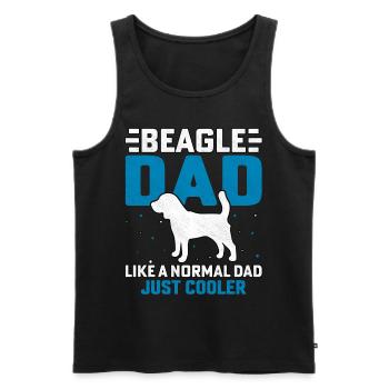 Beagle Dad comme un papa normal juste Cooler - Débardeur bio Premium Homme - noir - Devant - Michal (187cm)