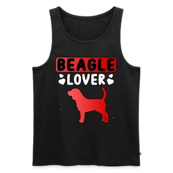 Beagle lover - Men's Premium Organic Tank Top - black - Front - AI Model Male 178 light (178cm)