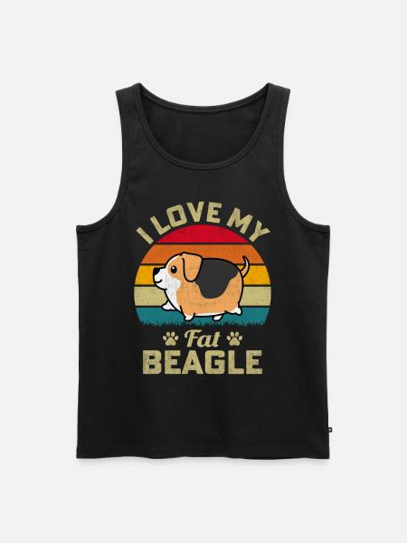 J’aime mon gros Beagle - Débardeur bio Premium Homme - noir