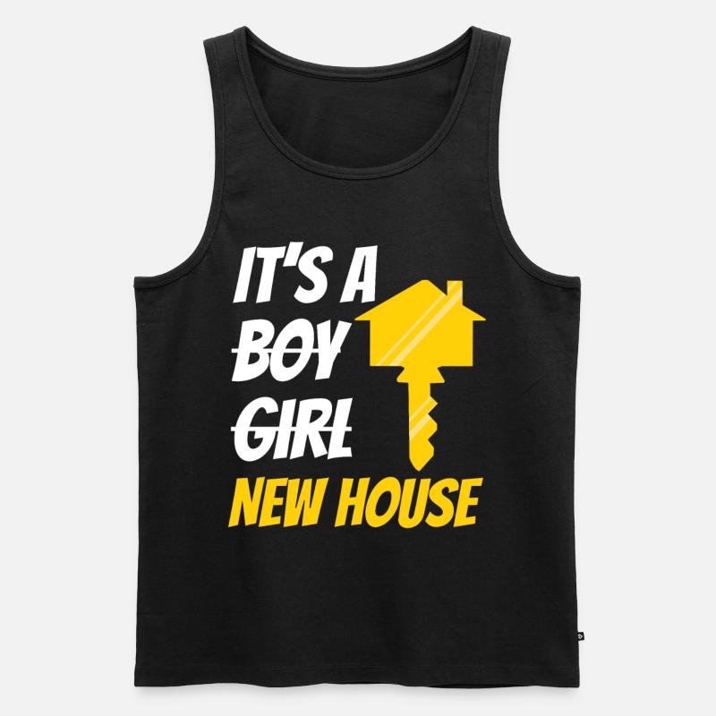 It's A New House - Männer Premium Bio Tank Top - Schwarz