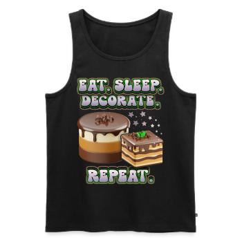 Cake decoration, cake and pie decorating, saying - Men's Premium Organic Tank Top - black - Front - AI Model Male 178 light (178cm)