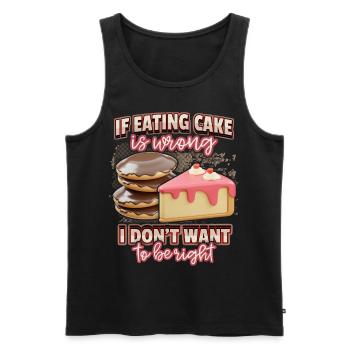 Lustiger Spruch Torte, Bäckerei, Kuchen backen, 3d - Männer Premium Bio Tank Top - Schwarz - Vorne - AI Model Male 178 light (178cm)