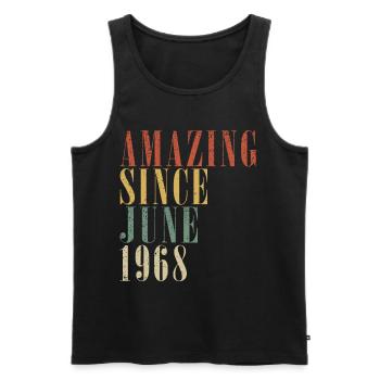 Geburtstag Juni 1968. Juni 1968 Juni 1968 Geschenk - Männer Premium Bio Tank Top - Schwarz - Vorne - Michal (187cm)