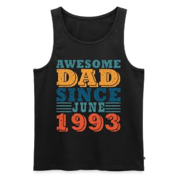 Juni 1993 Juni Geburtstagsgeschenk Juni 1993 - Männer Premium Bio Tank Top - Schwarz - Vorne - AI Model Male 178 light (178cm)