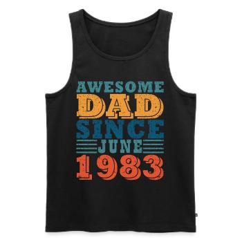 40th Birthday Man 40 Legendary since June 1983 - Men's Premium Organic Tank Top - black - Front - Michal (187cm)