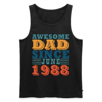 Geschenk Juni 1988 Geburtstag Juni 1988. Juni 1988 - Männer Premium Bio Tank Top - Schwarz - Vorne - Michal (187cm)