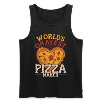 Pizzabäcker Pizzaiolo, le fabricant de pizzas le plus correct du monde - Débardeur bio Premium Homme - noir - Devant - Michal (187cm)