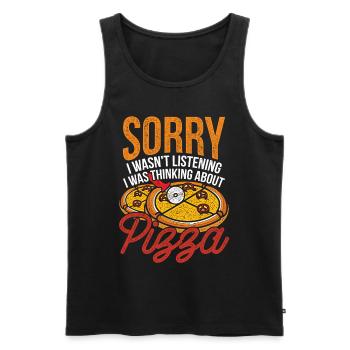 Pizza maker Pizzaiolo - Men's Premium Organic Tank Top - black - Front - AI Model Male 178 light (178cm)