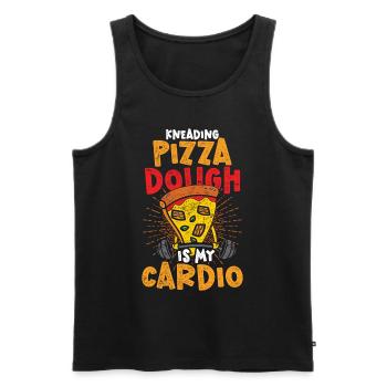 Pizzabäcker Pizzaiolo Pizzateig Kneten - Männer Premium Bio Tank Top - Schwarz - Vorne - AI Model Male 178 light (178cm)