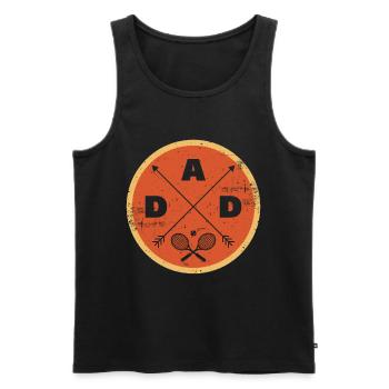 Man Tennis Daddy Tennis Daddy Father Gift - Men's Premium Organic Tank Top - black - Front - Michal (187cm)