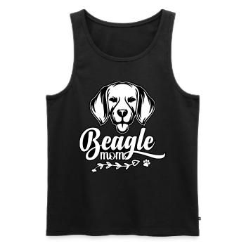 Beagle Mom - Men's Premium Organic Tank Top - black - Front - Michal (187cm)
