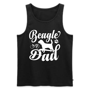 Beagle dad - Men's Premium Organic Tank Top - black - Front - AI Model Male 178 light (178cm)
