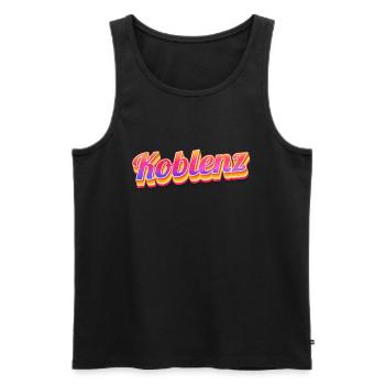 Koblenzerin Koblenzer Koblenz - Men's Premium Organic Tank Top - black - Front - AI Model Male 178 light (178cm)