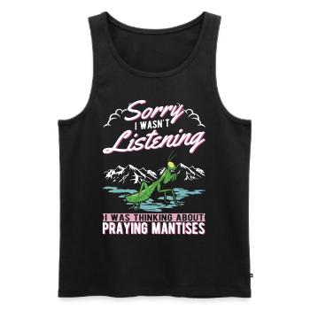 Praying Mantis Gift Mantis Mantis Mantis Mantis - Men's Premium Organic Tank Top - black - Front - Michal (187cm)