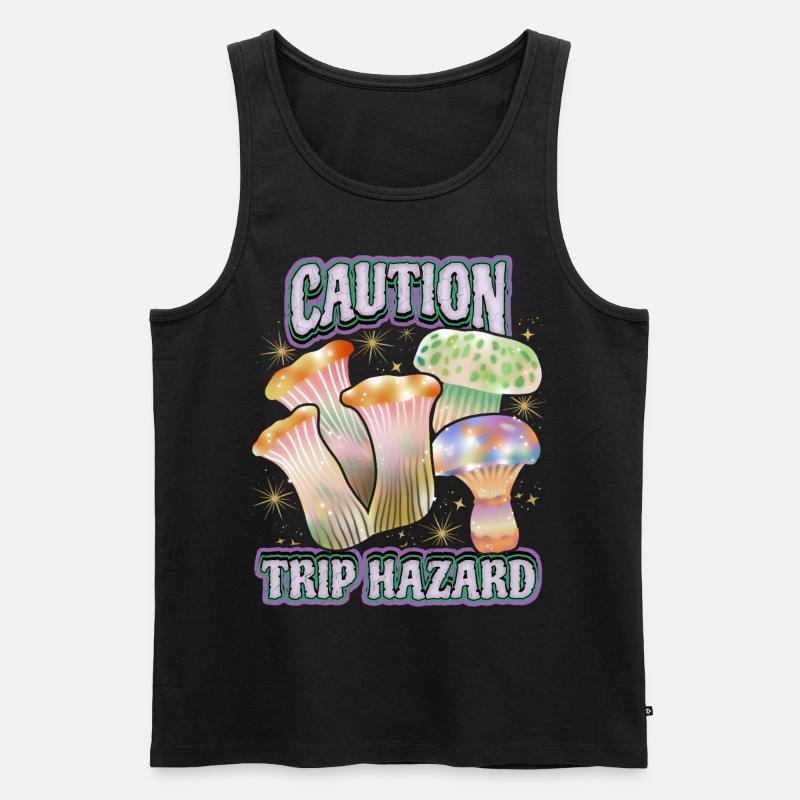 Magic Mushrooms, Psychedelische Pilze, Spruch - Männer Premium Bio Tank Top - Schwarz