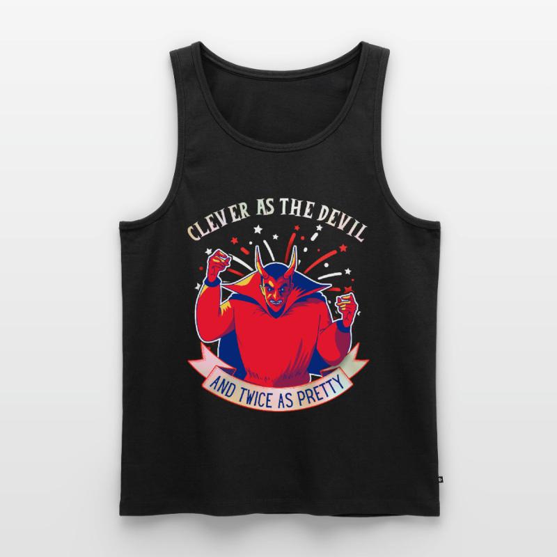 Devil-Devil funny saying, comic style Men's Premium Organic Tank Top